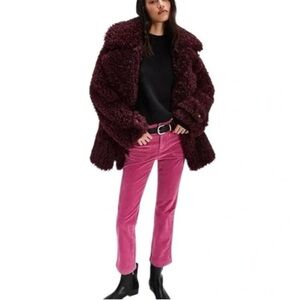 Free People NWOT High Time Velvet Kick Flare Pants Size 6